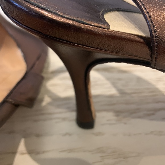 Alexandra Neel high heels in chocolate brown shimmer. Medium high heel. - Picture 3 of 4